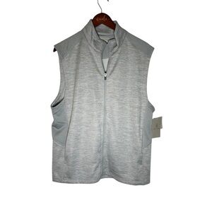 NWT PGA TOUR APPAREL Men's Two Tone Space Dye Full Zip Golf Vest- Size Medium